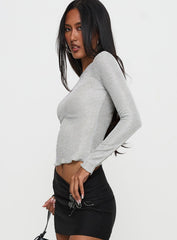 Context Long Sleeve Top Silver