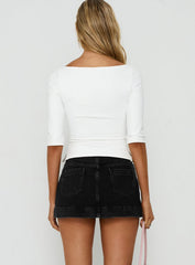 Stefenie Denim Skort Washed Black