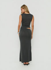 Evelen Thick Strap Maxi Dress Grey