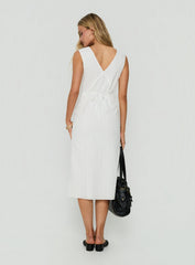 Eloisah Sleeveless Midi Dress White