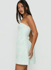 Heaven Sent Strapless Mini Dress Mint