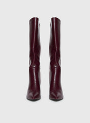 Harrie Knee High Boots Burgundy