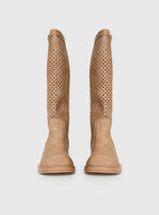 Therapy Festival Knee High Boots Natural