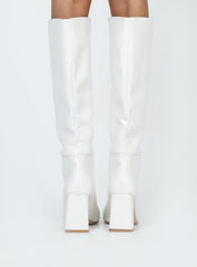 Vesper Knee High Boots White
