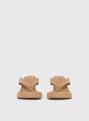 Kamiko Wedged Heels Tan Faux Suede