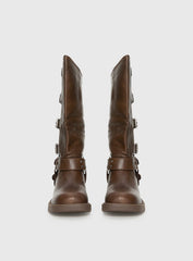 Buckle Down Boots Brown
