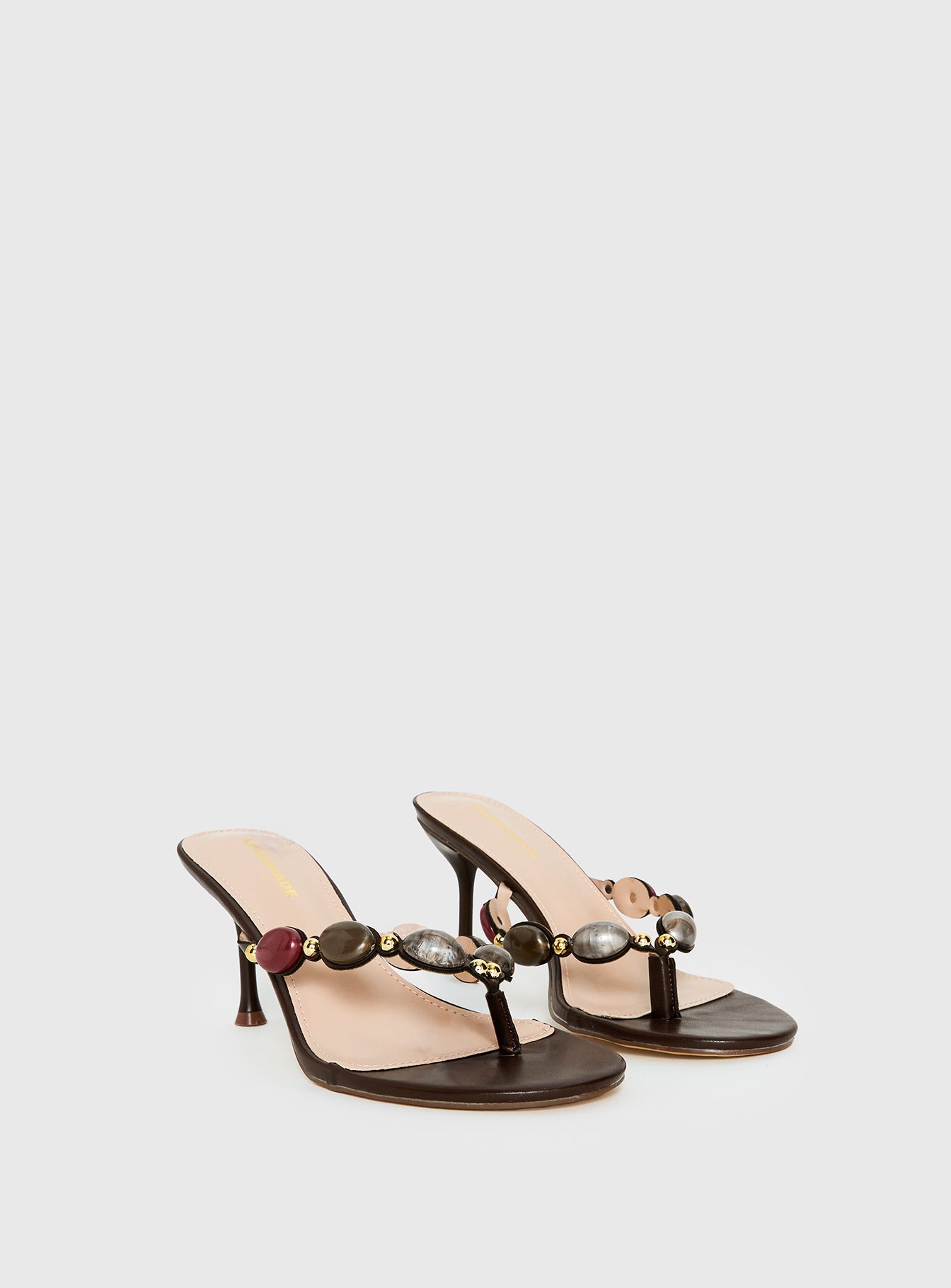 Nina Bead Heels Chocolate