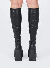 Windsor Smith BadGirls Black Stretch Sock Boots