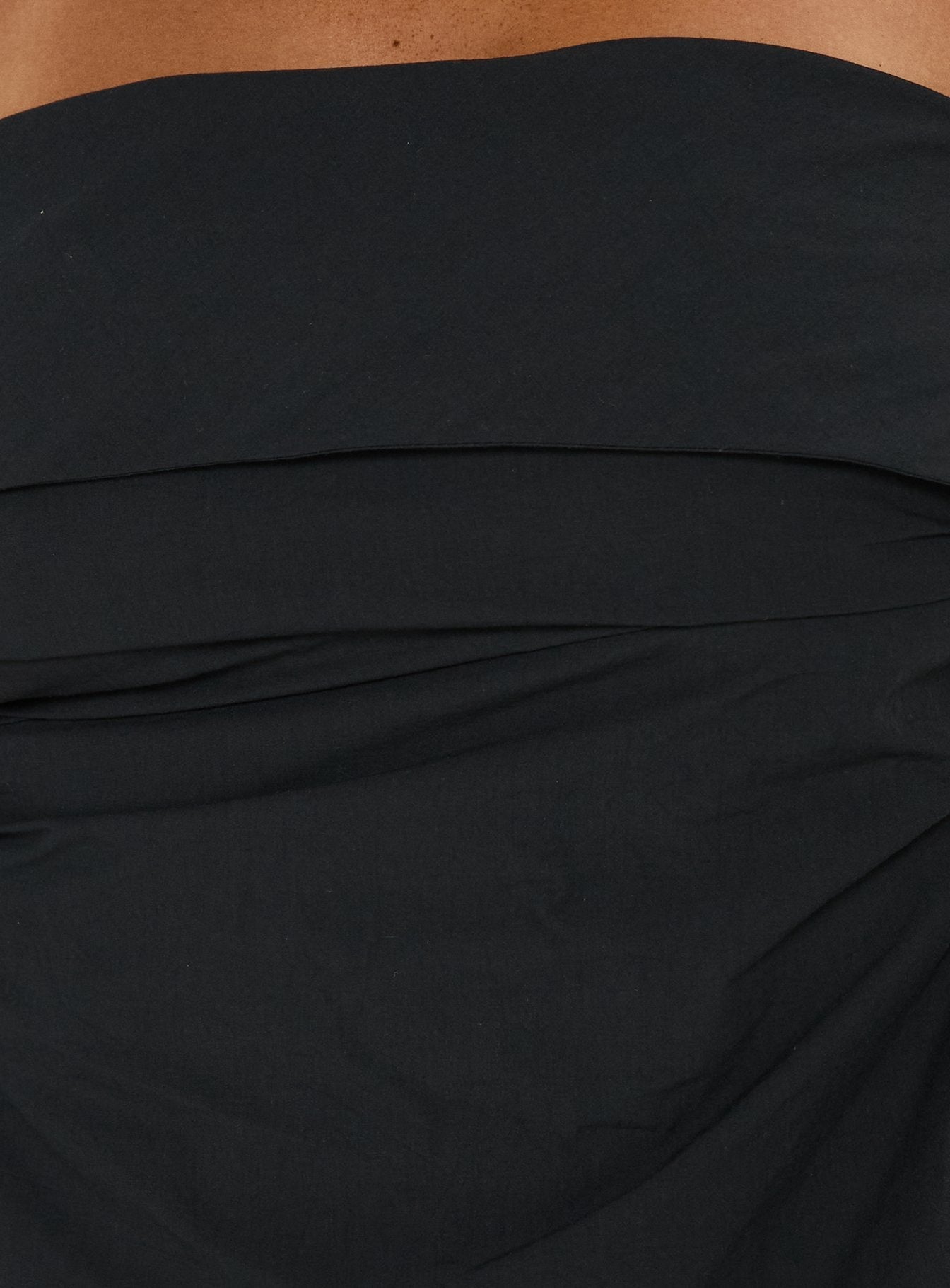 Christalle Strapless Tie Back Top Black
