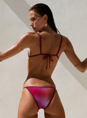 Beasley Triangle Bikini Top Pink Ombre