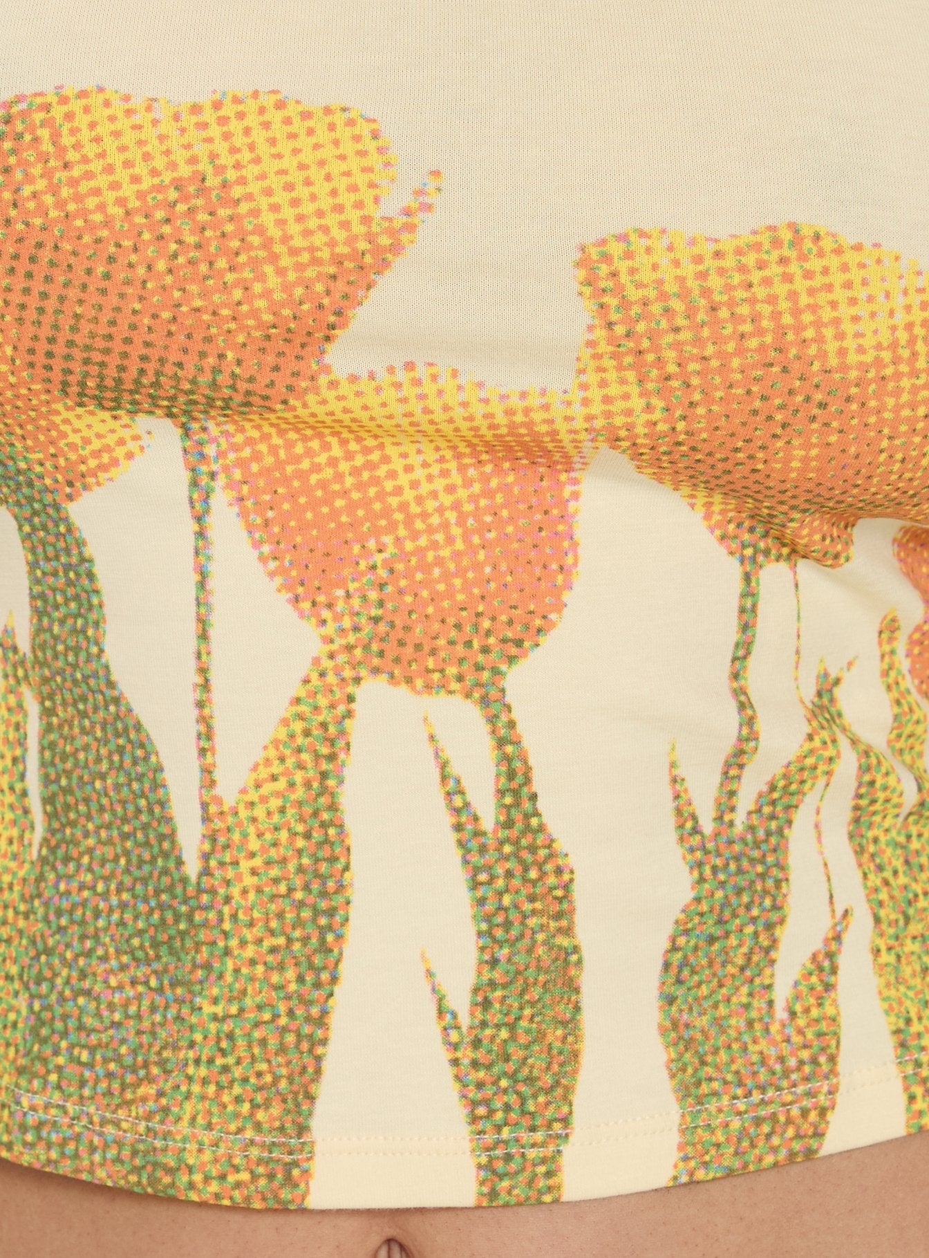 Dudley Vest Top Buttermilk Blurry Tulip