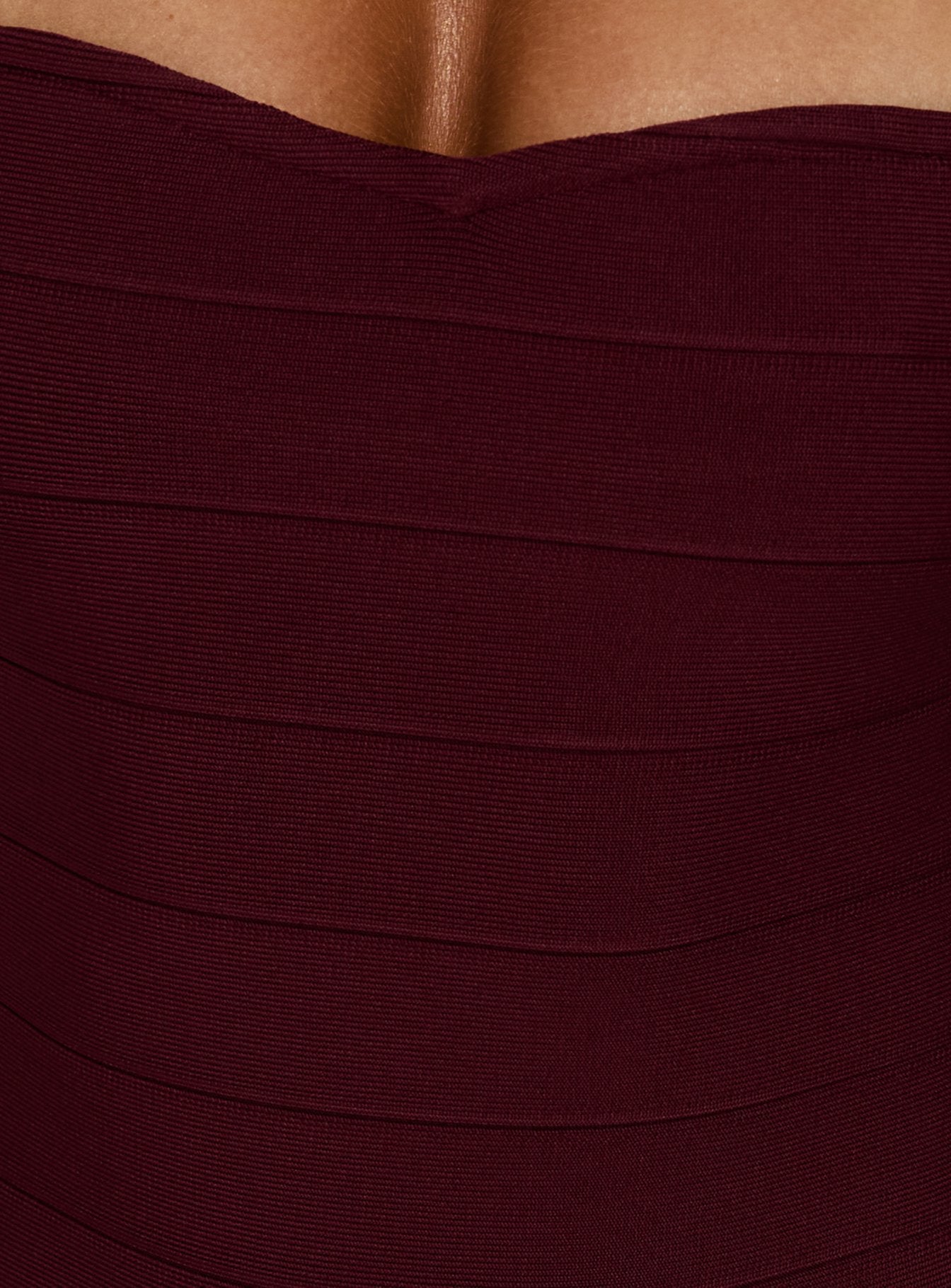 Cintta Strapless Bandage Bodysuit Burgundy
