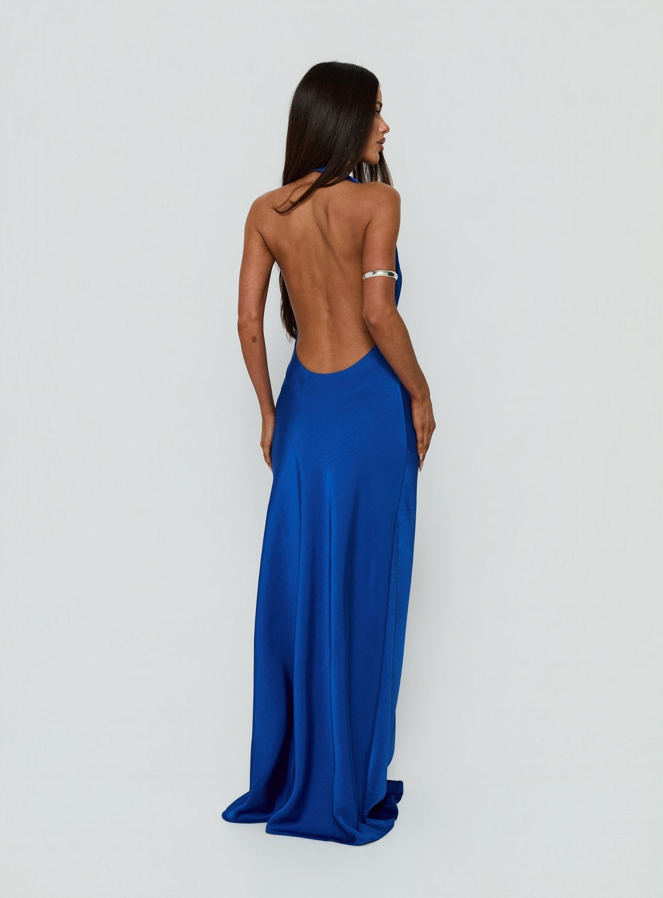 Bare Halter Maxi Dress Blue