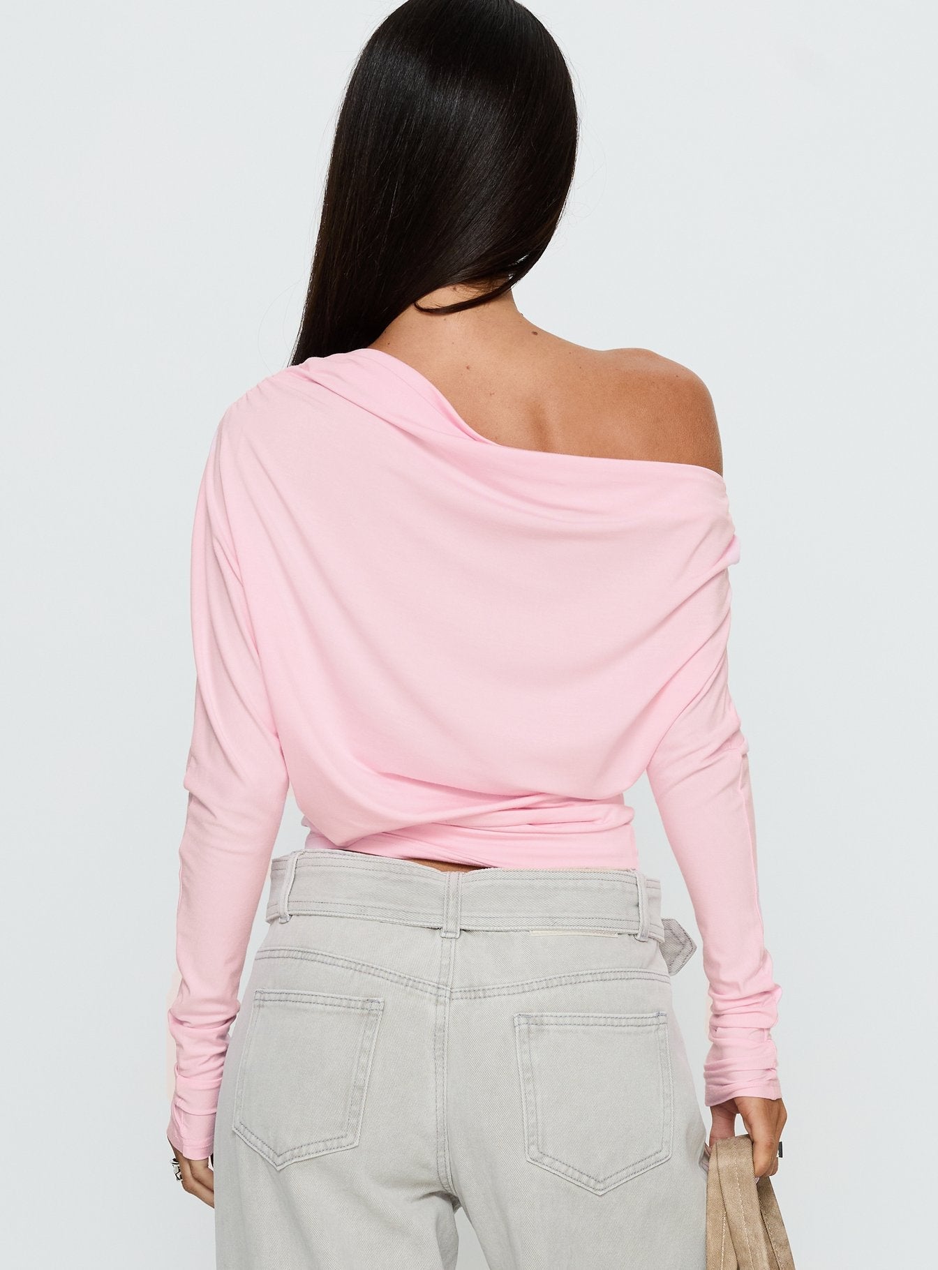 Party Hour Off Shoulder Top Pink