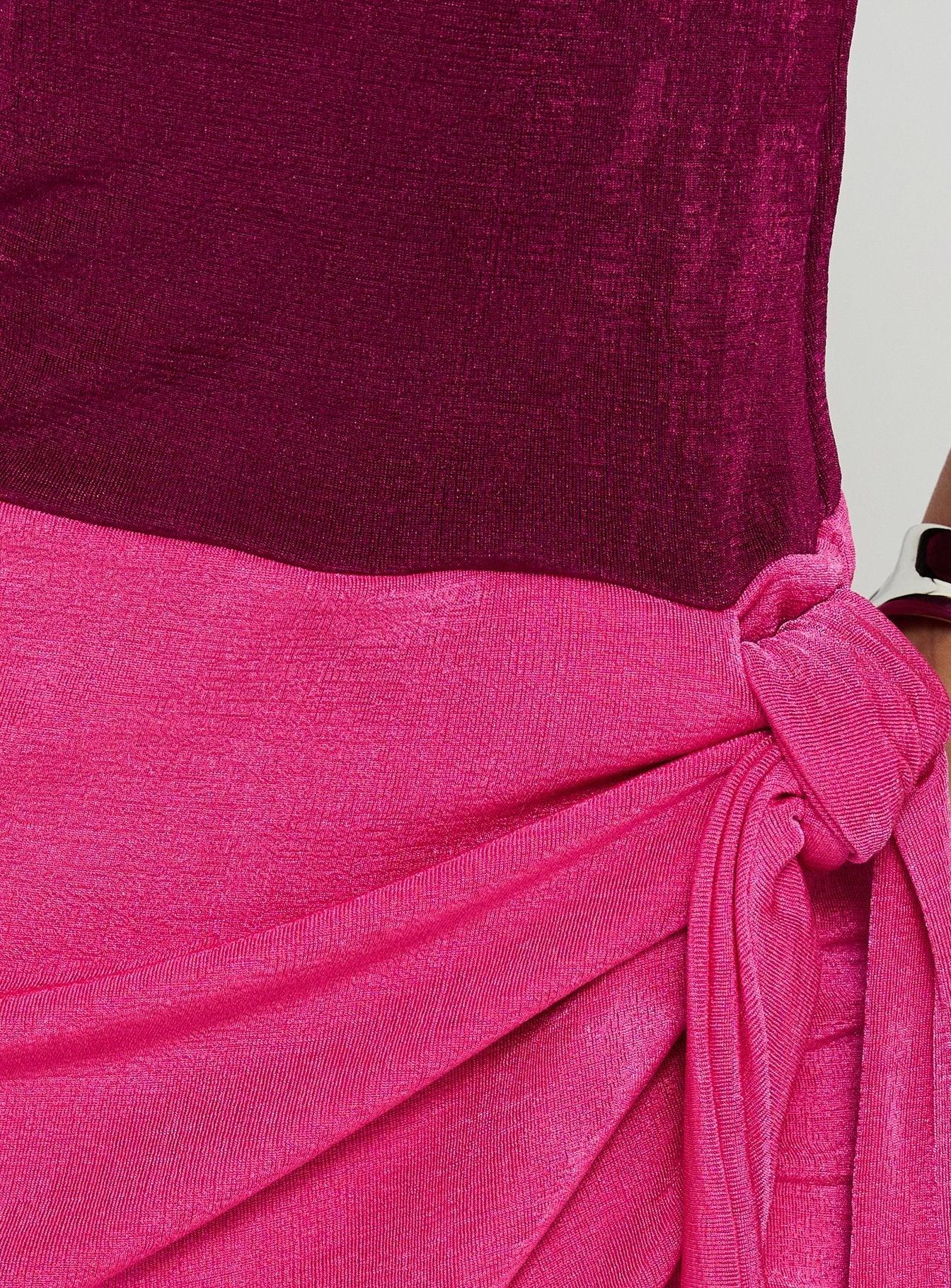 Tiffeni Strapless Ruched Mini Dress Plum / Pink