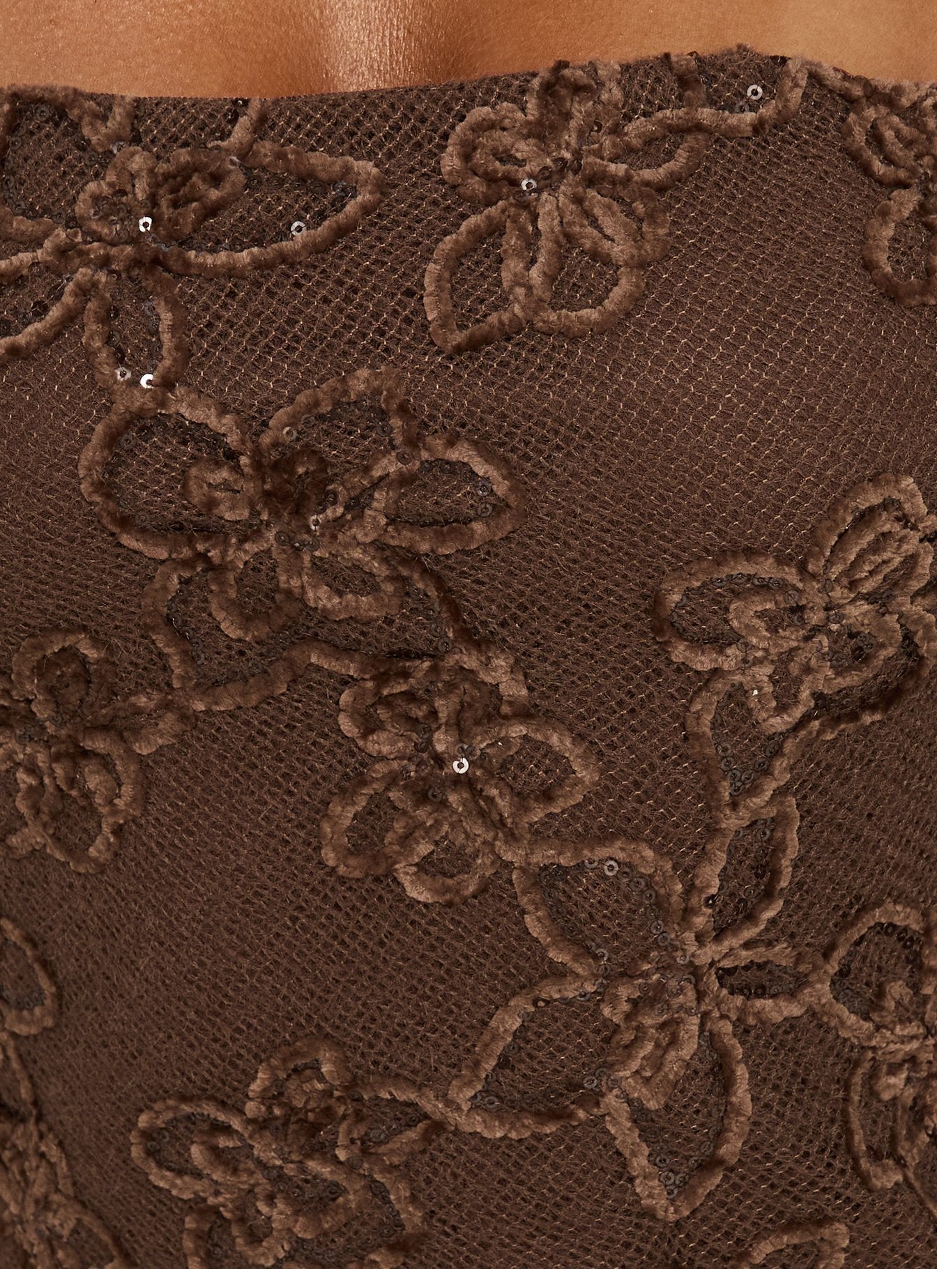 Mimosie Strapless Mini Dress Brown