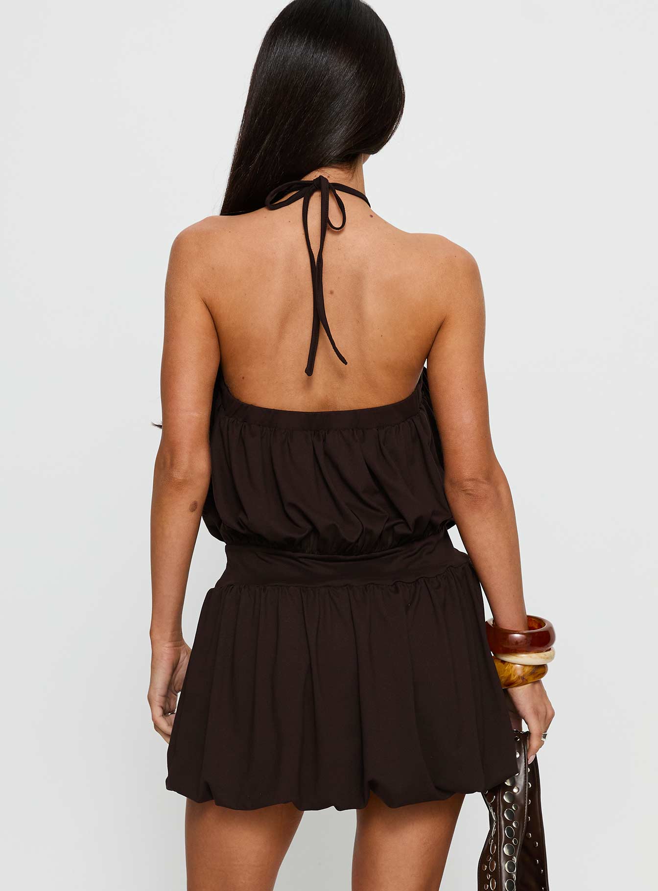 Sunnee Eyelet Detail Romper Brown