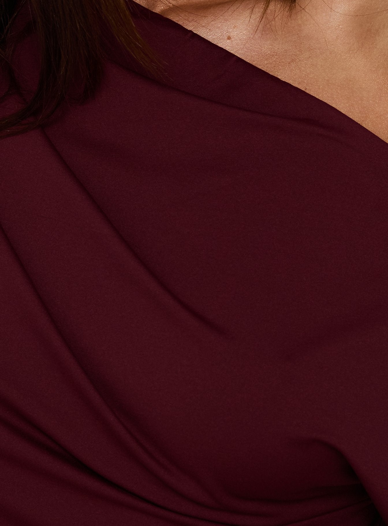 Hadlia Off Shoulder Top Burgundy