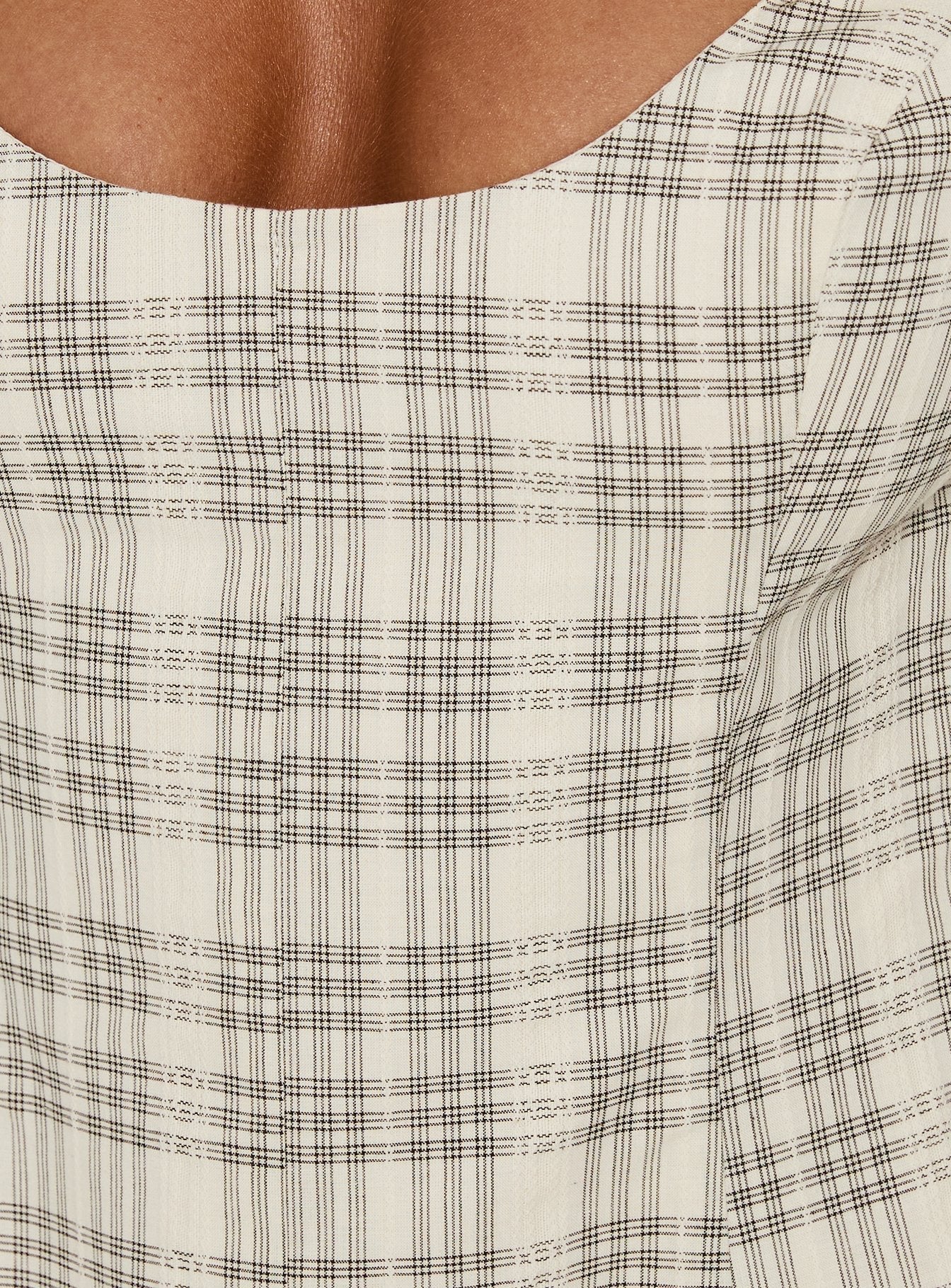 Bowee Fit And Flare Mini Dress Check