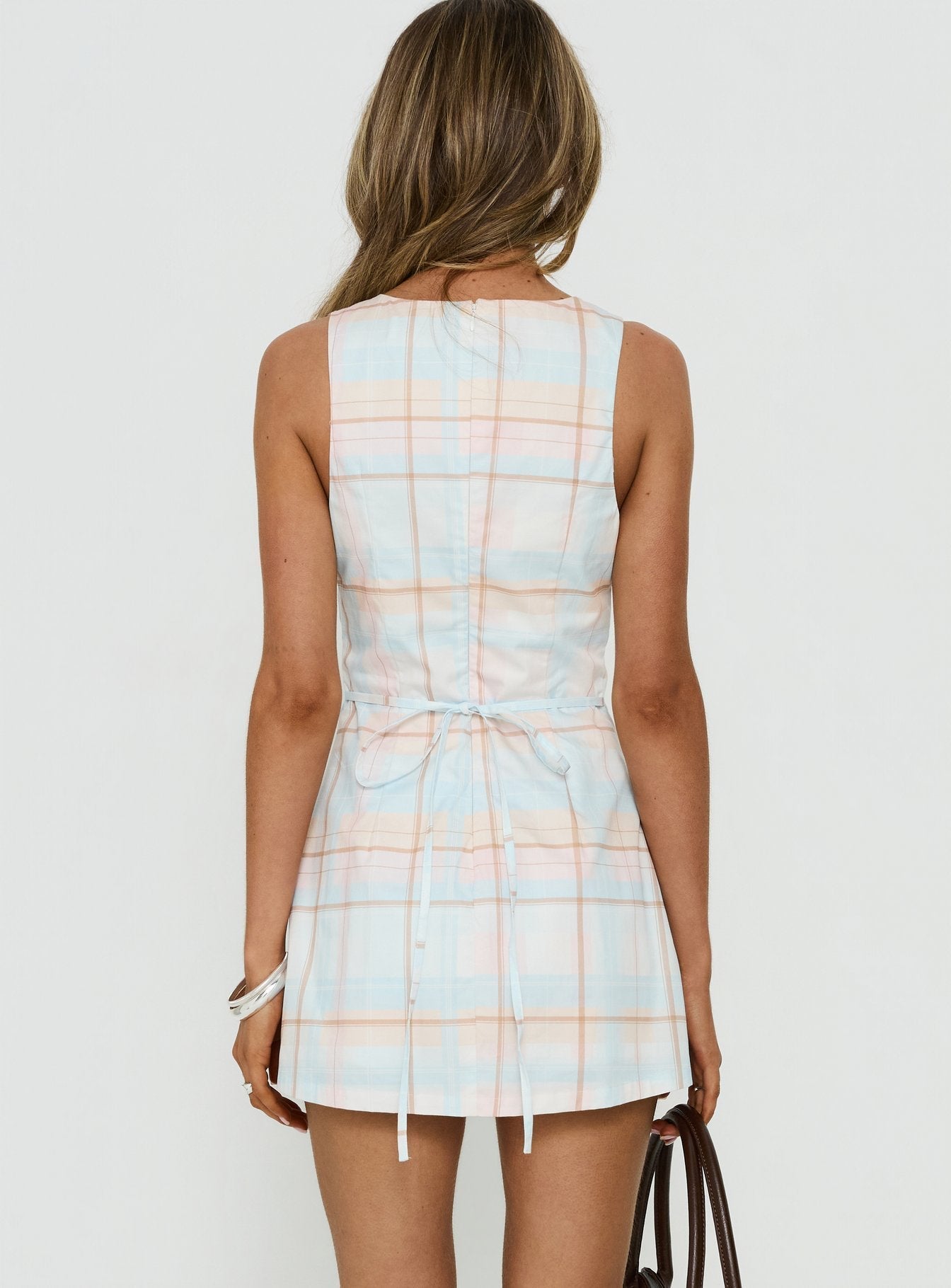 Yumiko Romper Blue Check