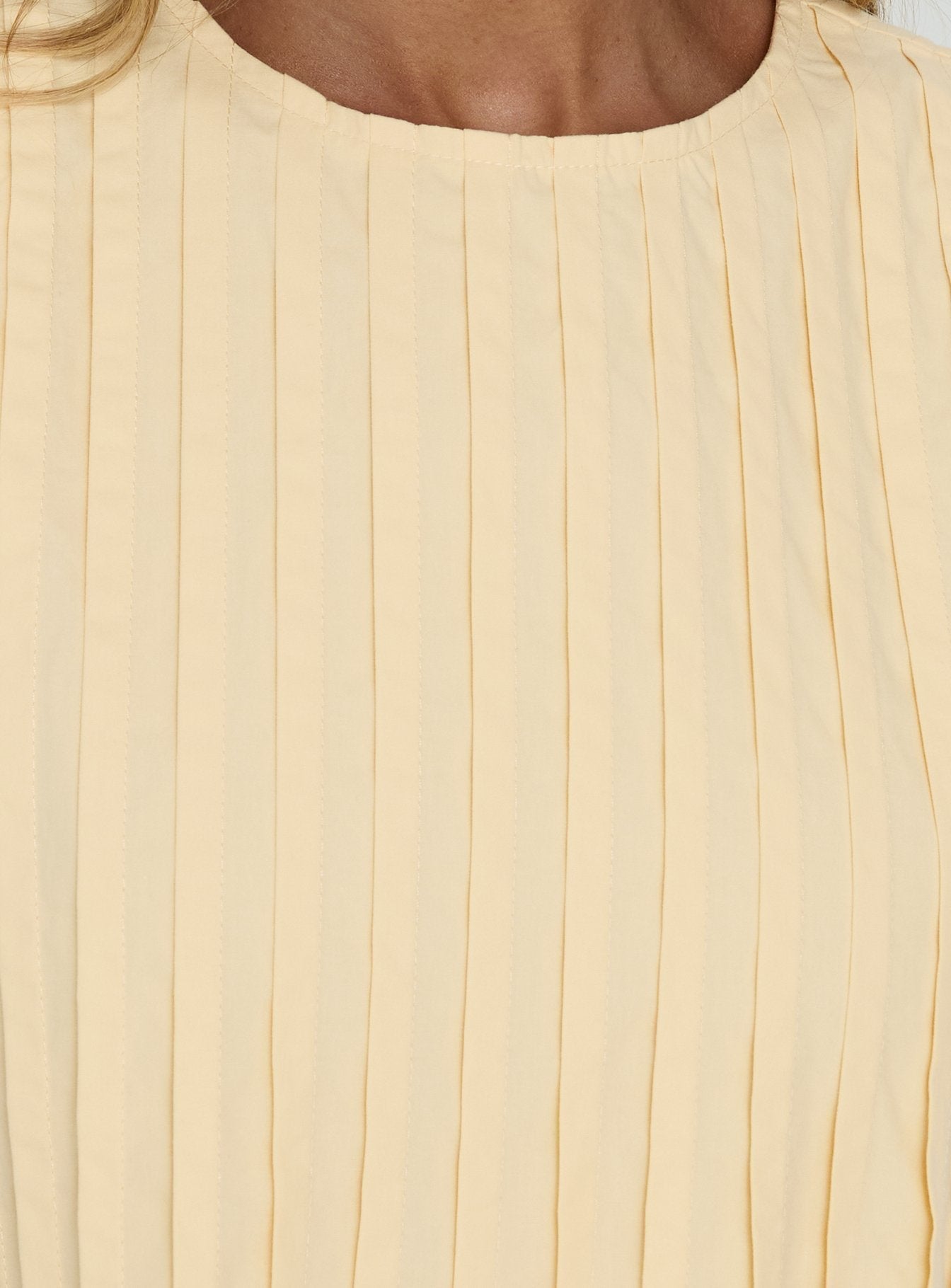 Dreamboat Pleated Mini Dress Yellow