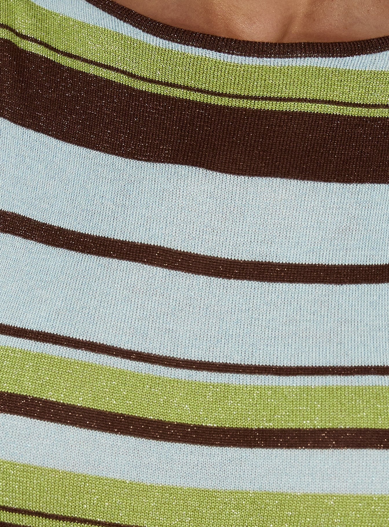 Saedee Knit Low Back Maxi Dress Multi Stripe
