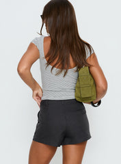 Chivon A Line Tailored Shorts Grey