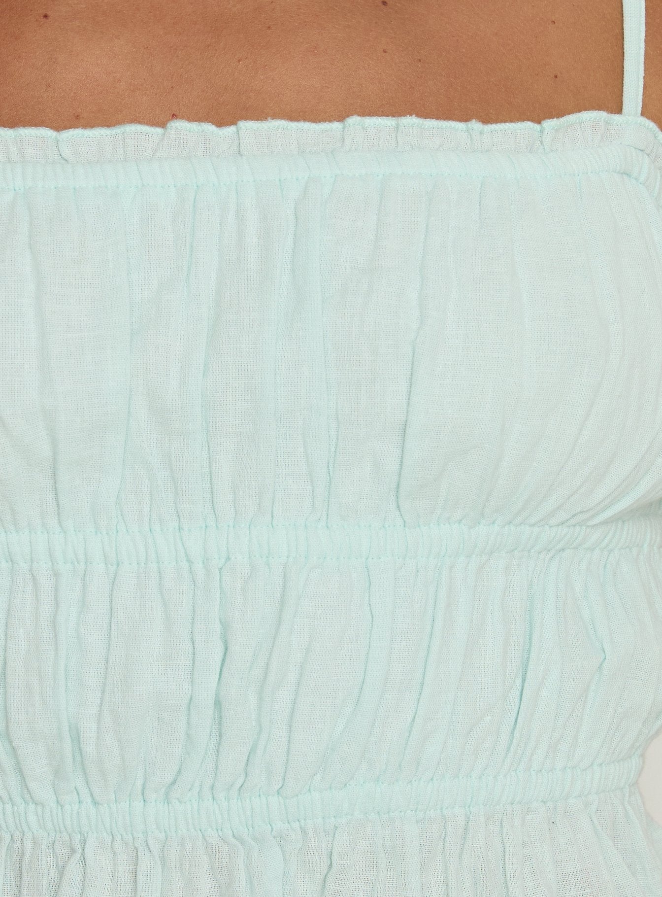 Rosecliff Ruched Longline Top Mint