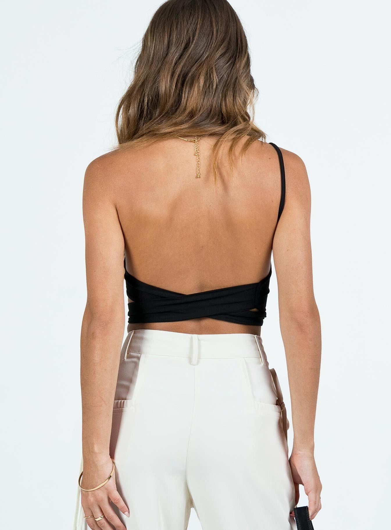 Talfourd One Shoulder Top Black