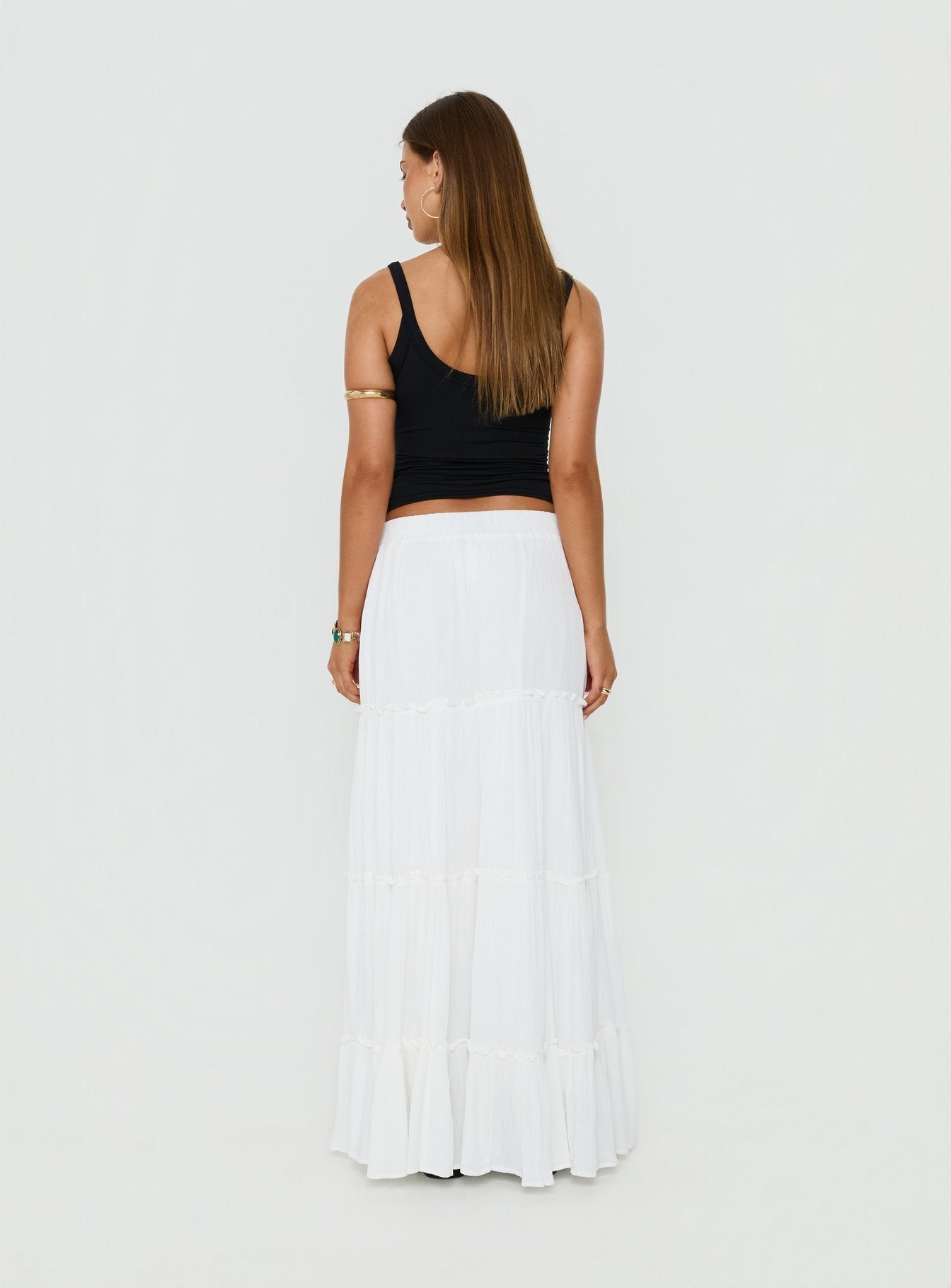 Miriah Maxi Skirt White Petite