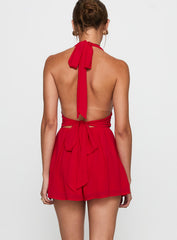 Got Me Started Romper Red