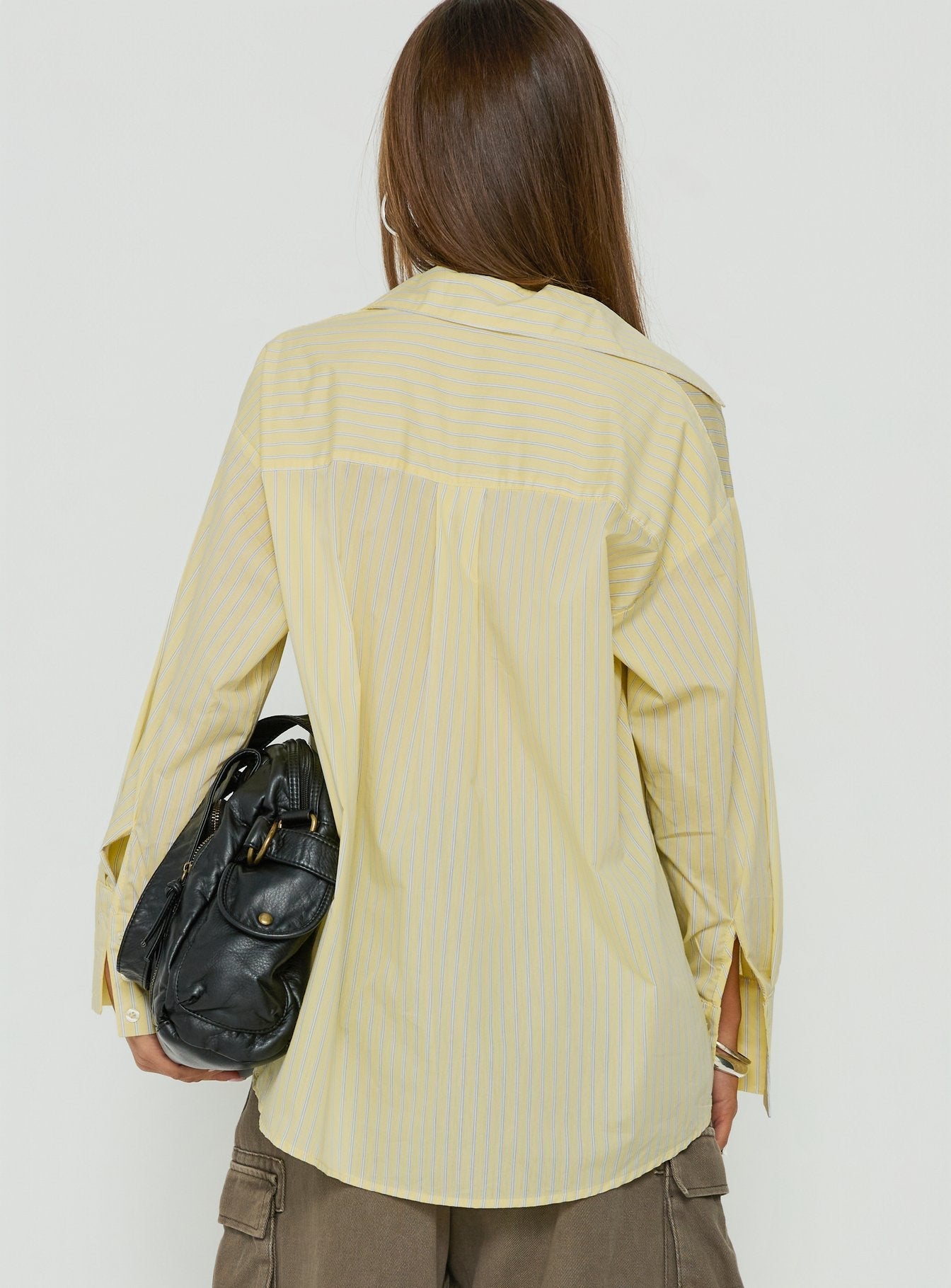 Izzybella Long Sleeve Shirt Yellow Stripe