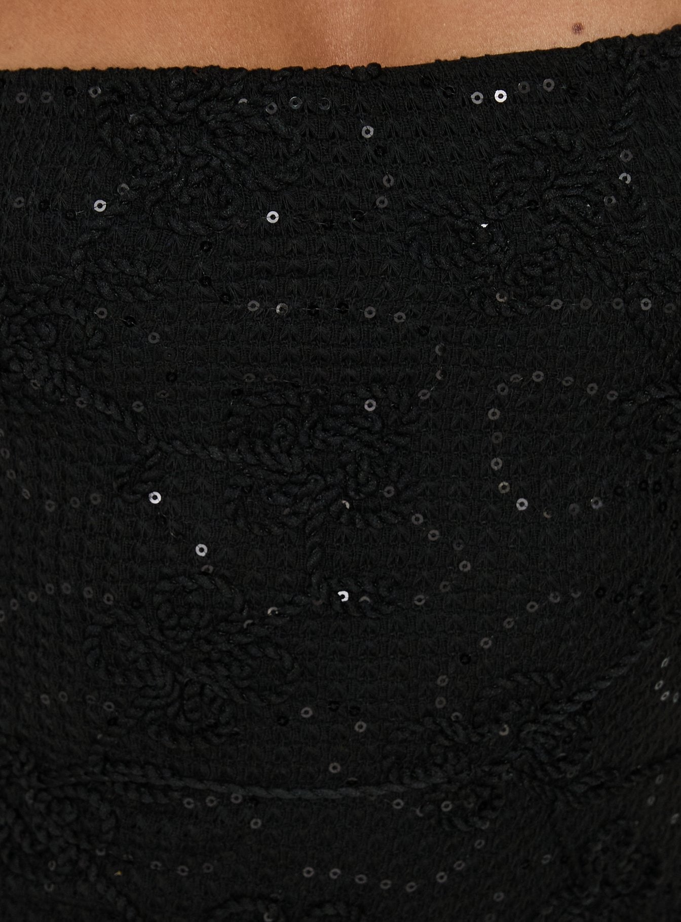 Yesemina Strapless Sequin Mini Dress Black
