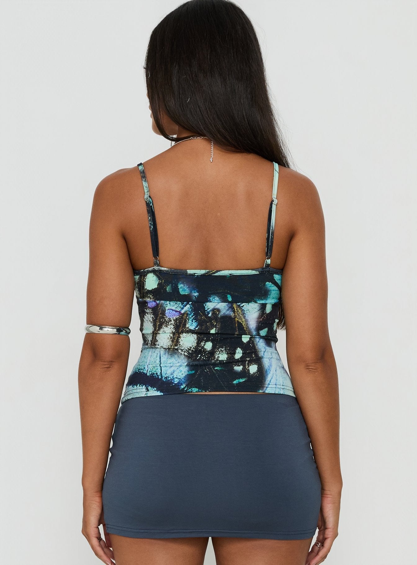 Full Focus Cami Top Blue Butterfly