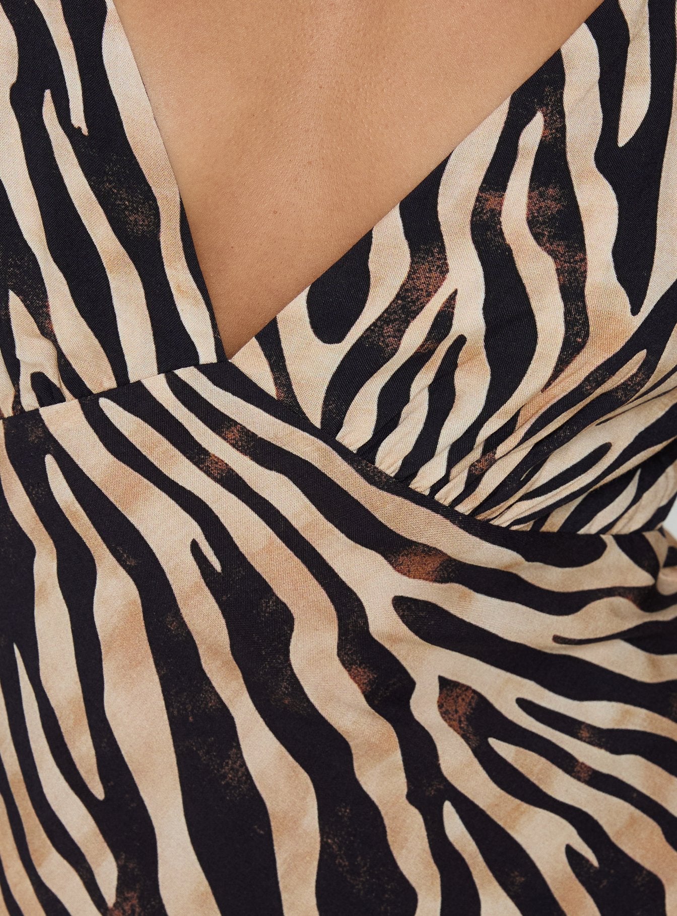 Cherilynn V Neck Maxi Dress Zebra