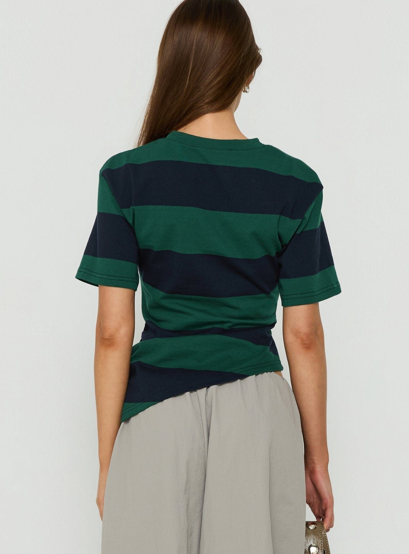 In Transit Tee Green Stripe