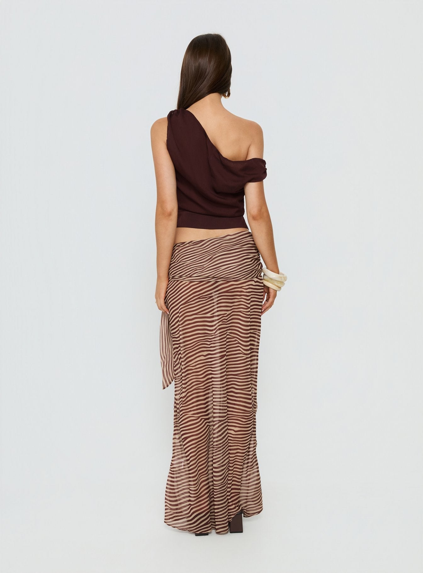True Spirit Chiffon Maxi Skirt Multi