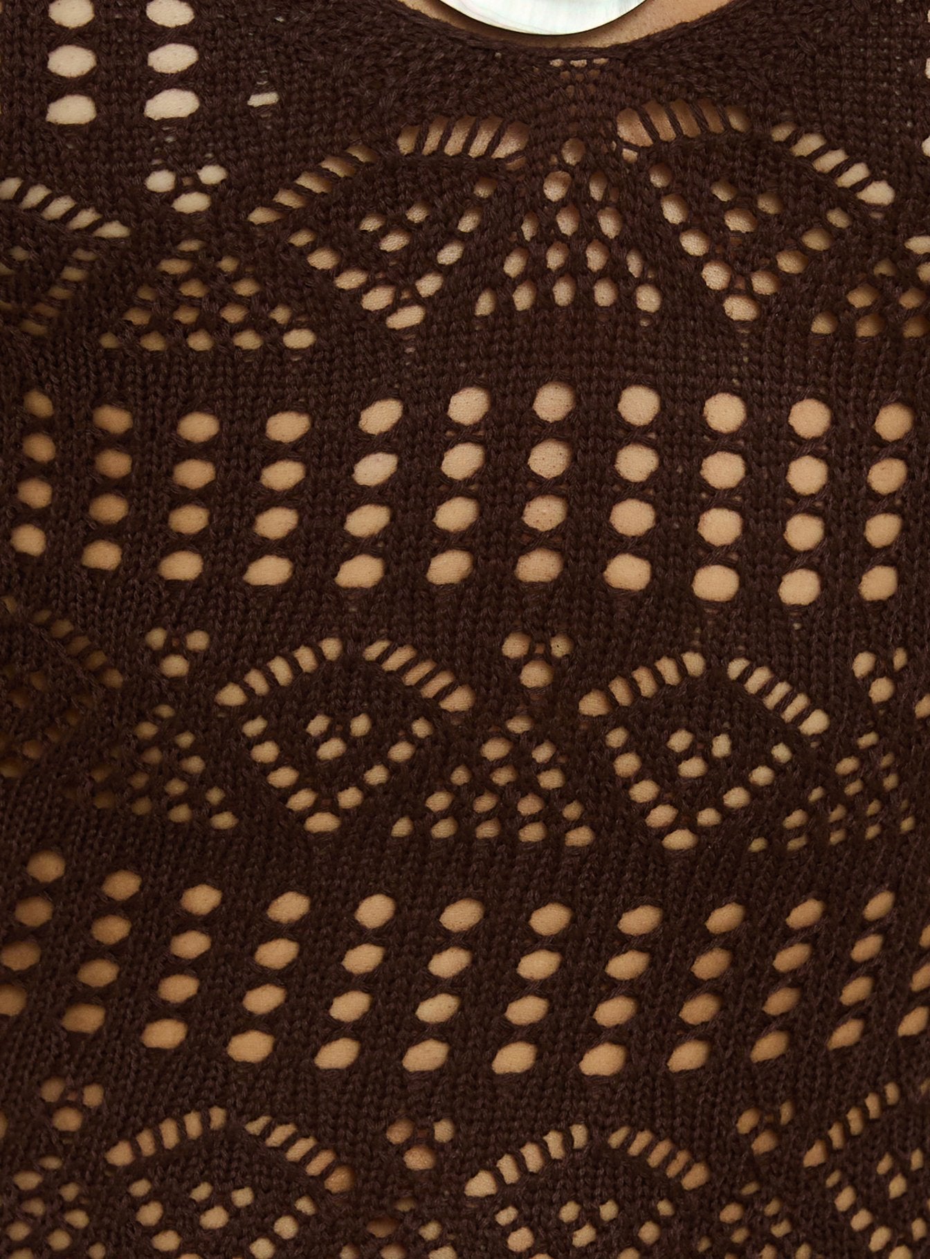 Ledena Knit V Neck Maxi Dress Chocolate