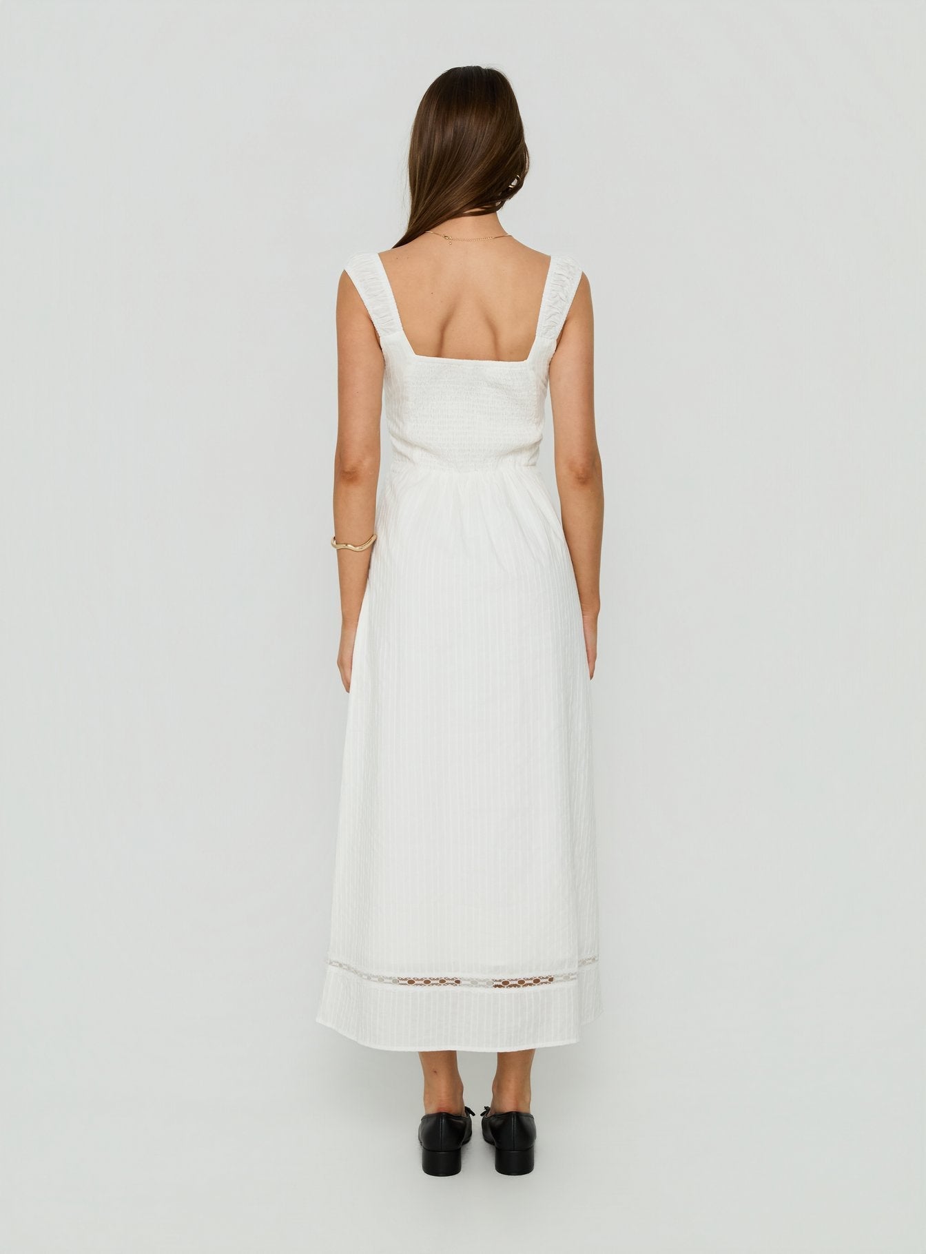 Garconne Textured Maxi Dress White