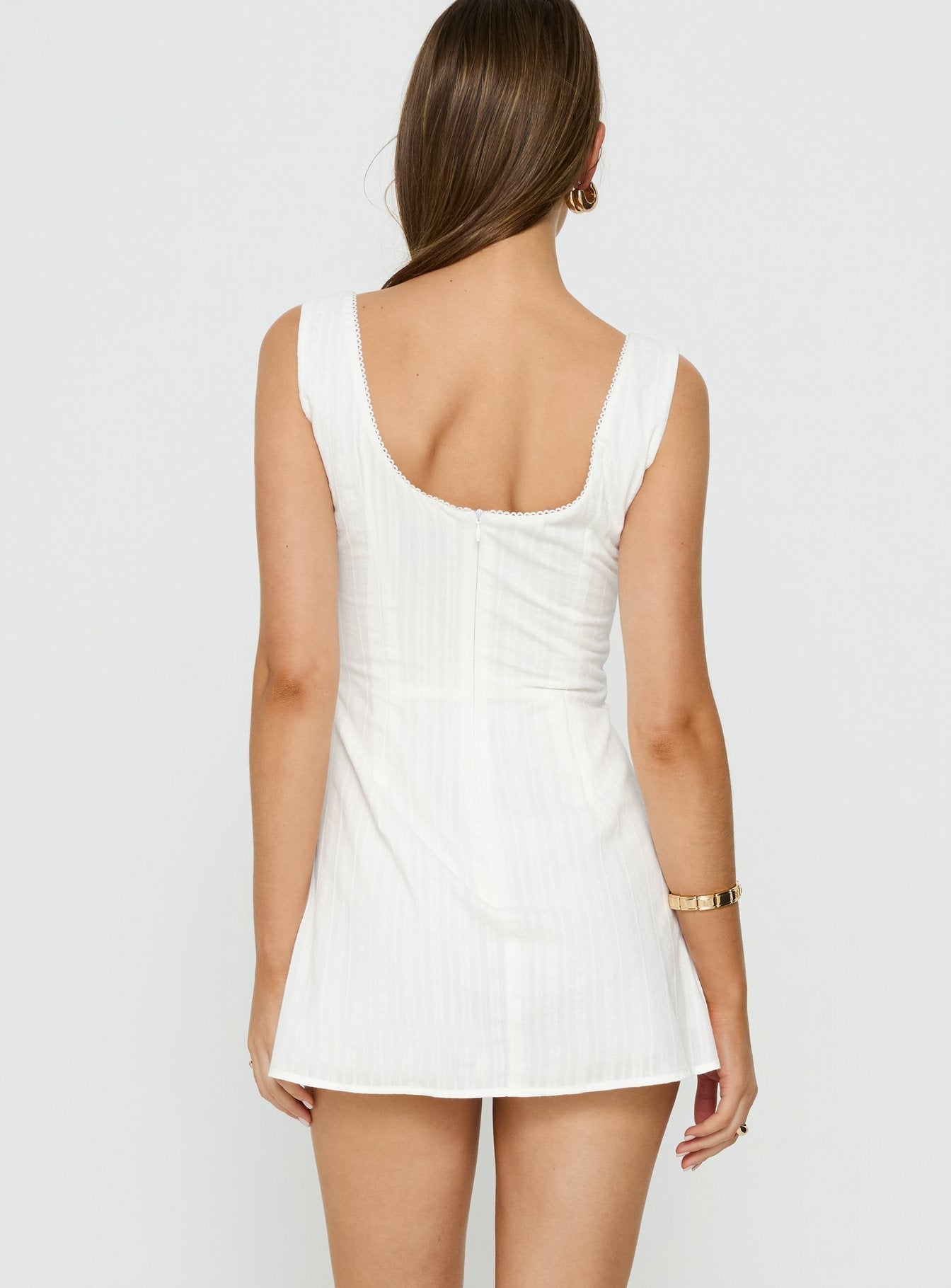 Skaii Square Neck Playsuit White