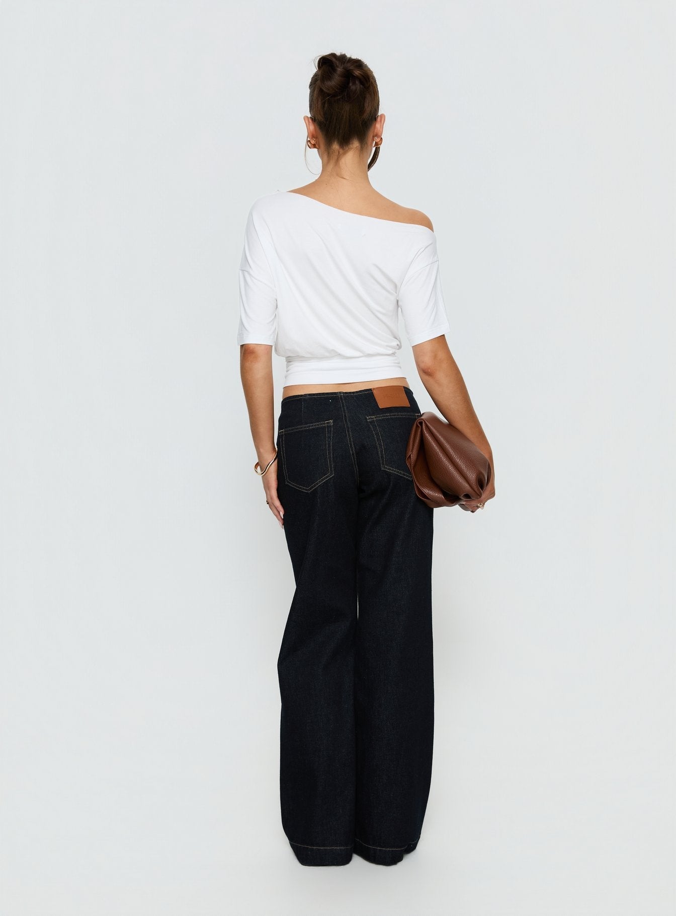 Buenos No Waist Low Rise Straight Leg Jeans Raw Denim Petite