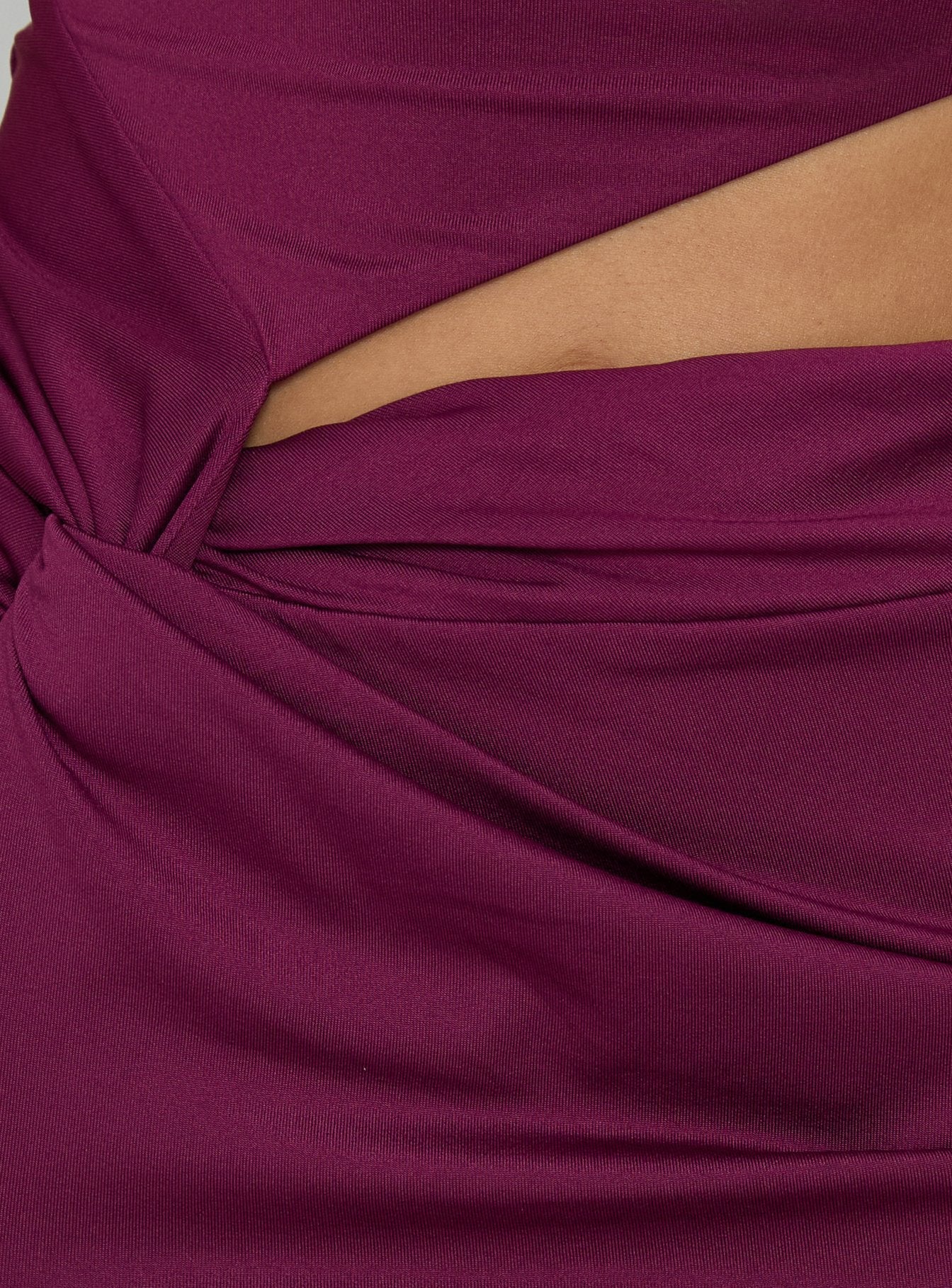 Keera Strapless Cut Out Mini Dress Plum