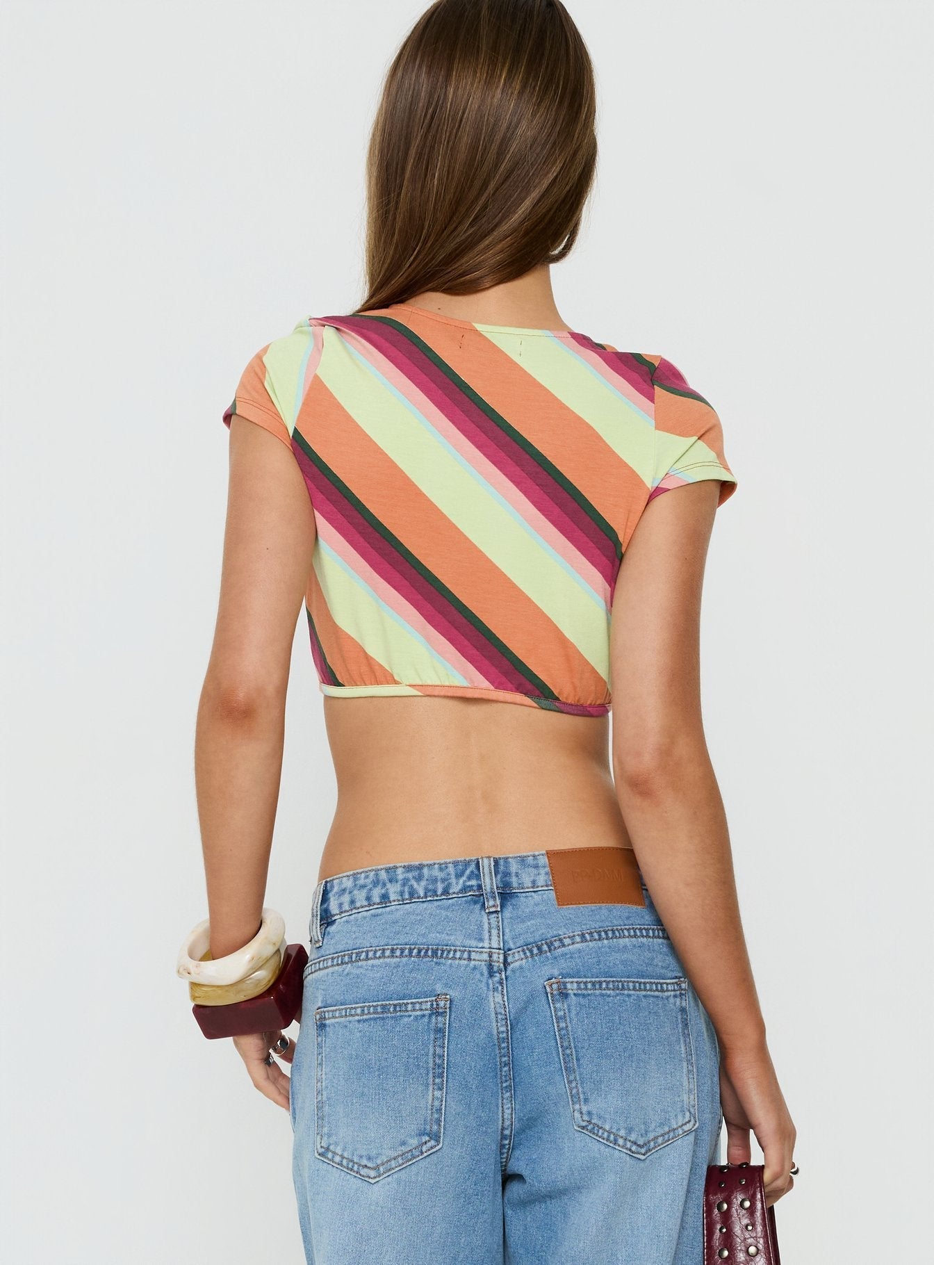 Espera Top Mixed Stripe Orange