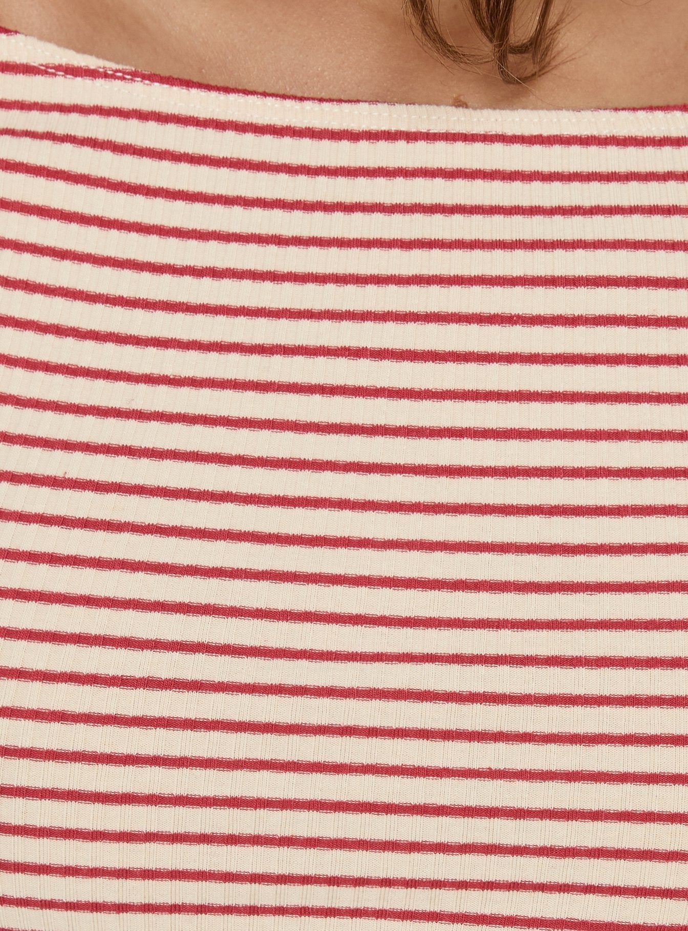 Cheirosa Off Shoulder Top Red Stripe
