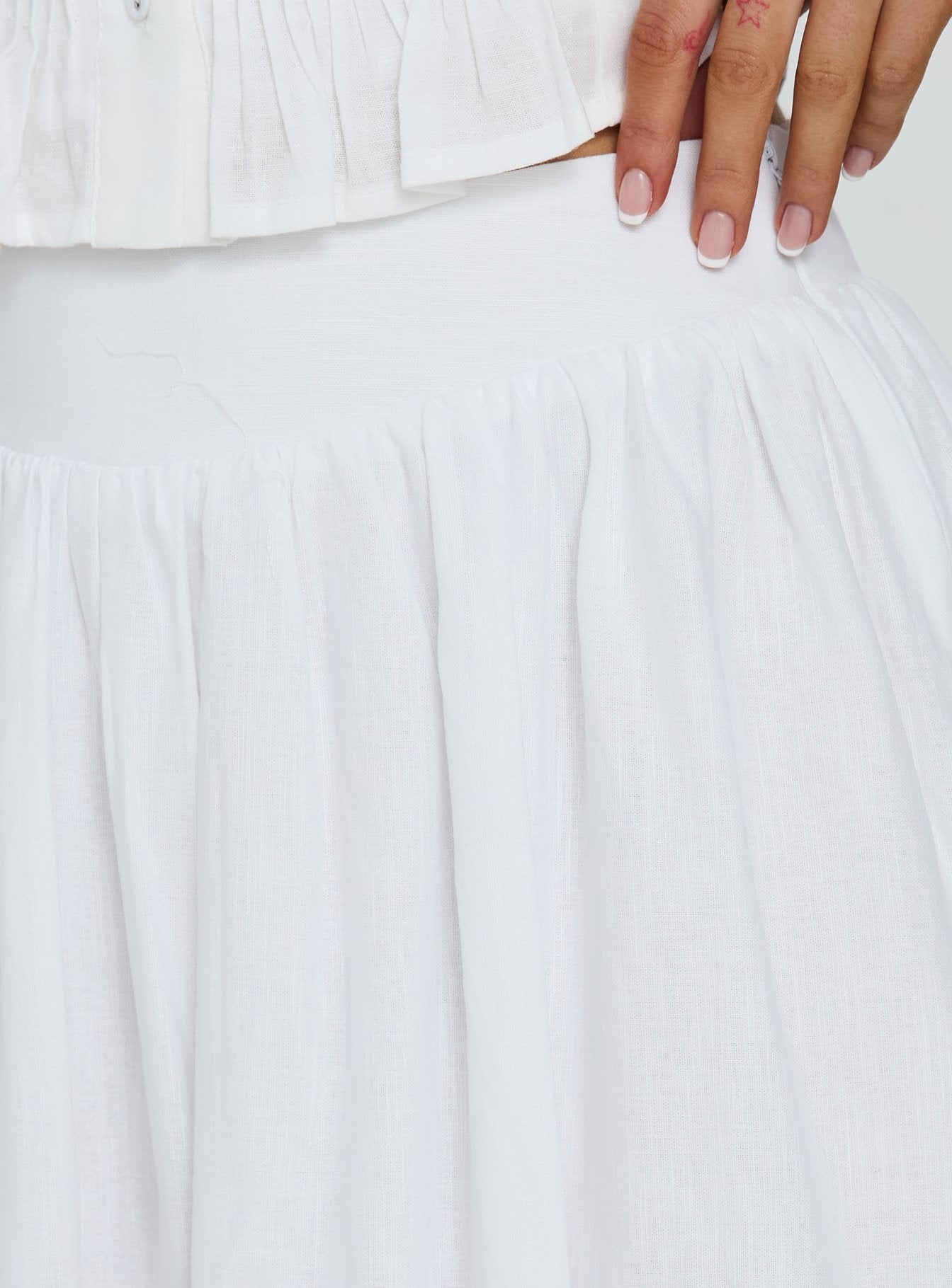 Valerio Maxi Skirt White