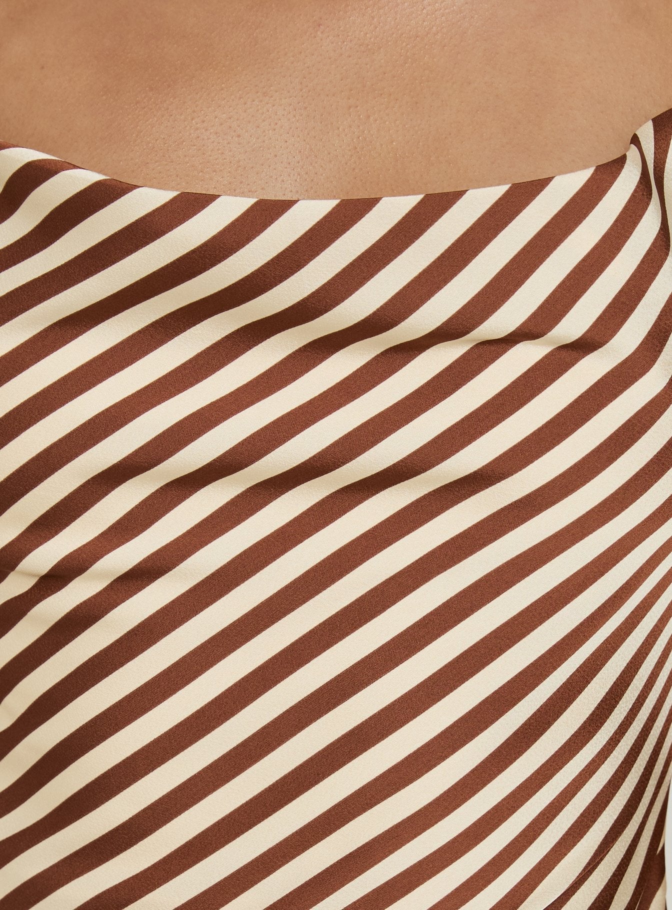 Mylla Cowl Neck Mini Dress Brown Stripe