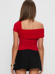 Lynsey Short Sleeve Top Red