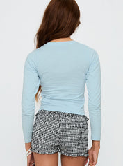 Baby Cupid Long Sleeve Graphic Top Washed Blue