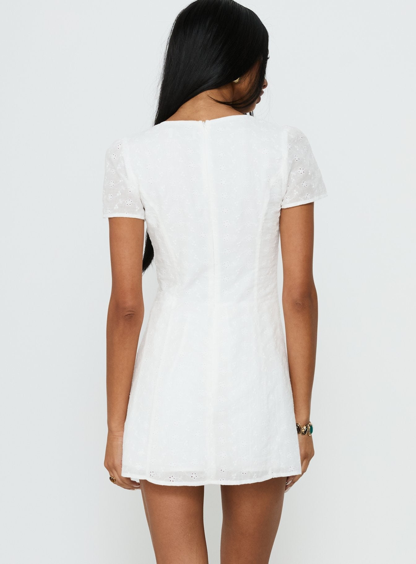 Loveliness Romper White Anglaise