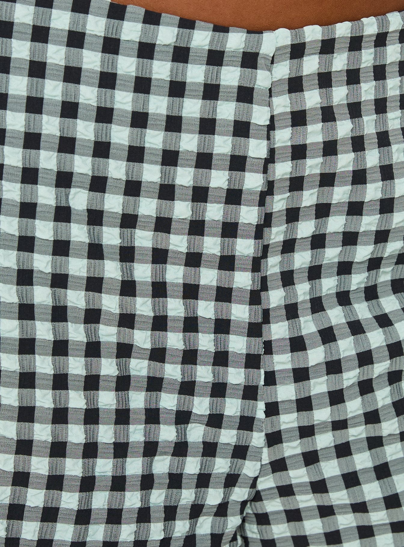 Sarajane Seer Sucker Shorts Blue Check